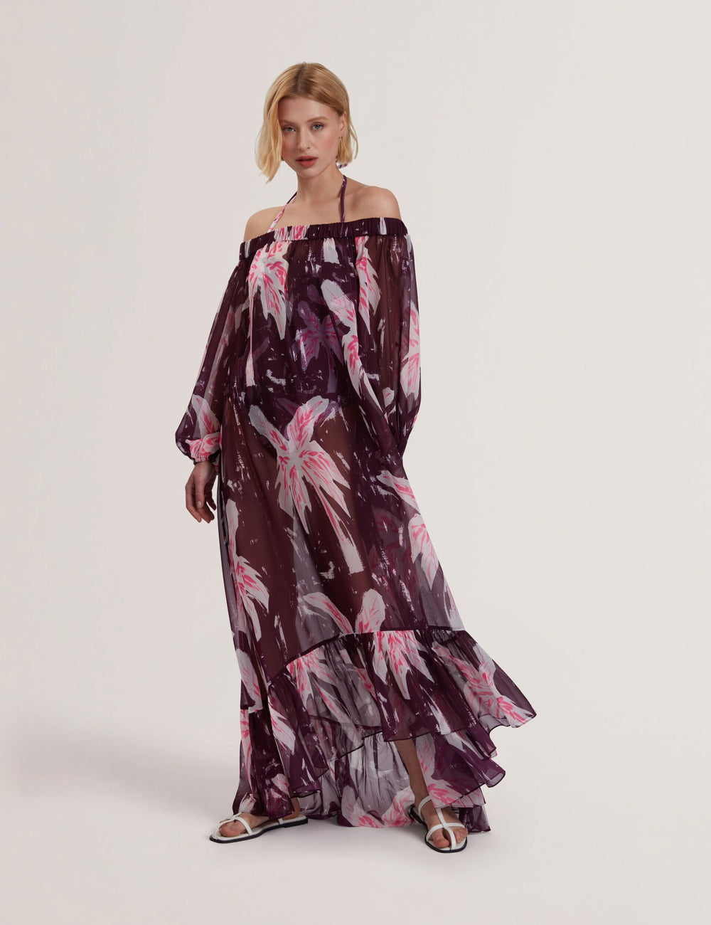 Women MONTAYA - Floral Bardot Maxi Dress Beach Cover-Up - Ted Baker