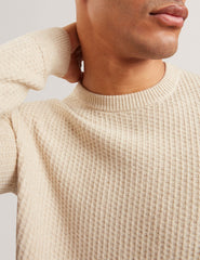 Men|Sale LEOCADI Herringbone Trim Textured Knit Sweater - Ted Baker