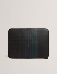 Men|Sale WILTONS Striped Woven Leather 13-Inch Laptop Sleeve - Ted Baker