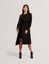 Sale|Women ROSE Mid Length Belted Wool Wrap Coat - Ted Baker