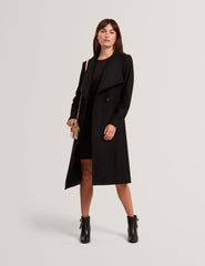 Sale|Women ROSE Mid Length Belted Wool Wrap Coat - Ted Baker