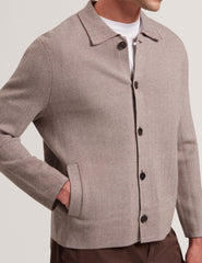 Sale|Men THIMON - Herringbone Knit Button-Up Jacket - Ted Baker