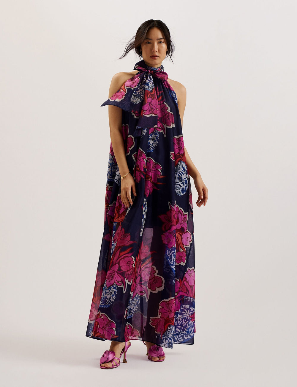 Women KINOSEI - Printed Organza Maxi Dress - Ted Baker