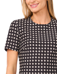 Women MIDGE Geometric Short Sleeve Knit Top - Ted Baker