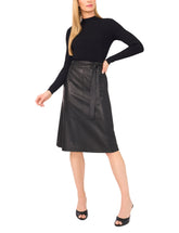 Women ONEIDA – Mock Neck Midi Dress with Faux Leather Skirt - Ted Baker