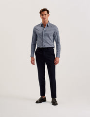 Men FRESTIN - Geometric Pattern Slim Long Sleeve Shirt - Ted Baker