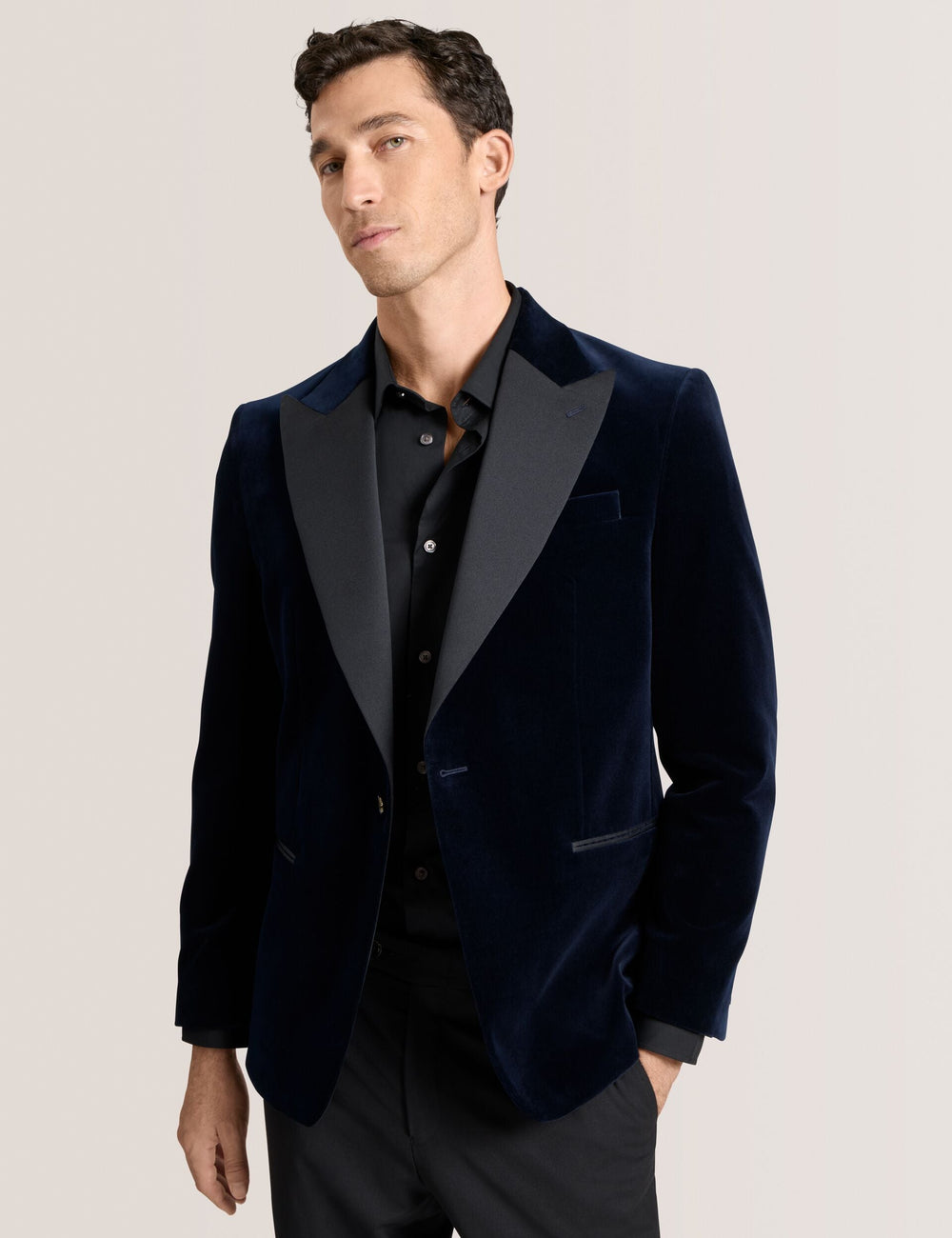 Men WEBSTER Velvet Single Breasted Tuxedo Jacket - Ted Baker