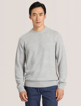Men T STITCH LONG SLEEVE CREW NECK SWEATER - Grey Heather - Ted Baker