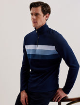 Men LONGMAN - Ombre Stripe Half-Zip Sweatshirt - Ted Baker