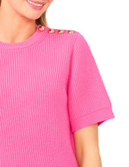 Women|Sale LIYA - Short Sleeve Crew Neck One Shoulder Button Top - Ted Baker