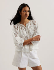 Women BACINA - Lace 3/4 Balloon Sleeve Blouse - Ted Baker