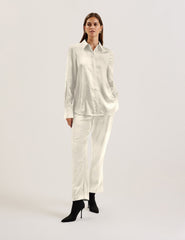Women SONORA - Satin Longline Covered Placket Blouse - Ted Baker