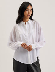 Women LECHOSA - Bib Front Sheer Long Sleeve Blouse - Ted Baker