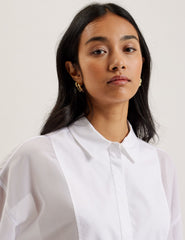 Women LECHOSA - Bib Front Sheer Long Sleeve Blouse - Ted Baker