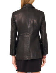 Women LYNDE - Leather Single Breasted Blazer - Ted Baker