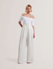 Women ANGELIY - Bardot Knit Top Wide Leg Belted Jumpsuit - Ted Baker