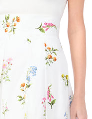 Women RIHANA Cotton Floral Pleated Midi Skirt - Ted Baker
