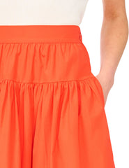 Women ERIN Picot Trim Cotton Full Midi Skirt - Ted Baker