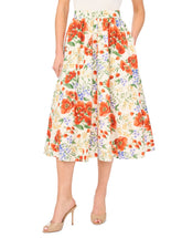 Women MARI Poppy Print Cotton A-Line Midi Skirt - Ted Baker