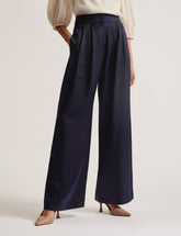 Women TEERUT - Satin Tailored Wide Flood Length Trousers - Ted Baker