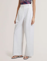 Women ZOZIA - Cotton Pleated Front Wide Leg Trousers - Ted Baker