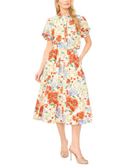 Women ISADORA Floral Twist Sleeve Cropped Shirt - Ted Baker