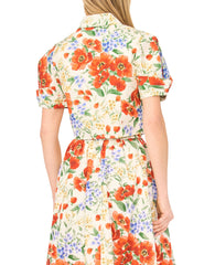 Women ISADORA Floral Twist Sleeve Cropped Shirt - Ted Baker