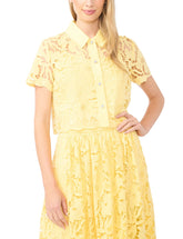 Women|Sale MICAH Lace Cropped Short Sleeve Shirt - Ted Baker