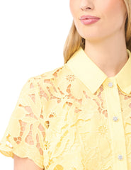 Women|Sale MICAH Lace Cropped Short Sleeve Shirt - Ted Baker