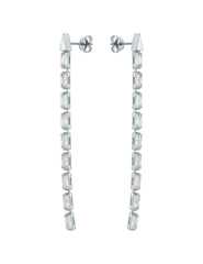 Women ISALIE - Baguette Crystal Long Drop Earrings - Ted Baker