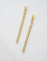 Women ISALIE - Baguette Crystal Long Drop Earrings - Ted Baker
