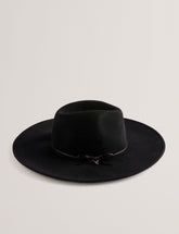 Women ABBIIIO - Bow Detail Pure Wool Fedora Hat - Ted Baker