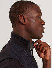 Men|Sale PAFAVOR Quilted Front Funnel Neck Zip-Up Gilet - Ted Baker