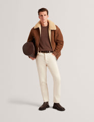 Men|Sale WALD Shearling Leather Aviator Jacket - Ted Baker