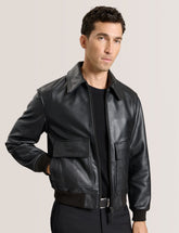 Men|Sale WHISTLER - Leather Bomber Jacket - Ted Baker