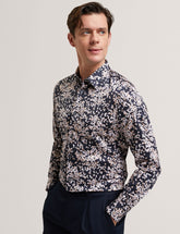 Men JACIEL Scattered Petal Slim Long Sleeve Shirt - Ted Baker
