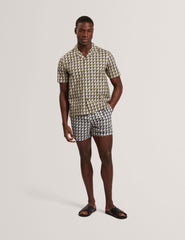Men NAYELIN Relaxed Fit Painted Geo Print Shirt - Ted Baker