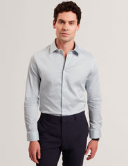 Men OLWENO Micro Geo Print Long Sleeve Slim Shirt - Ted Baker