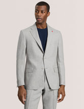 Men WINFRED - Single Breasted Two Button Notch Flat Front Linen Suit Jacket - Ted Baker