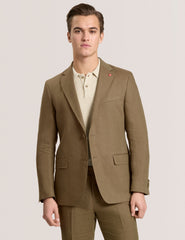 Men WINFRED - Single Breasted Two Button Notch Flat Front Linen Suit Jacket - Ted Baker