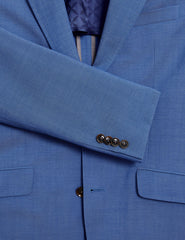 Men JAYING - Slim Fit Blue Textured Wool Suit Jacket - Ted Baker