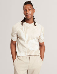 Men BARYN Jacquard Botanical Wool Blend T-Shirt - Ted Baker