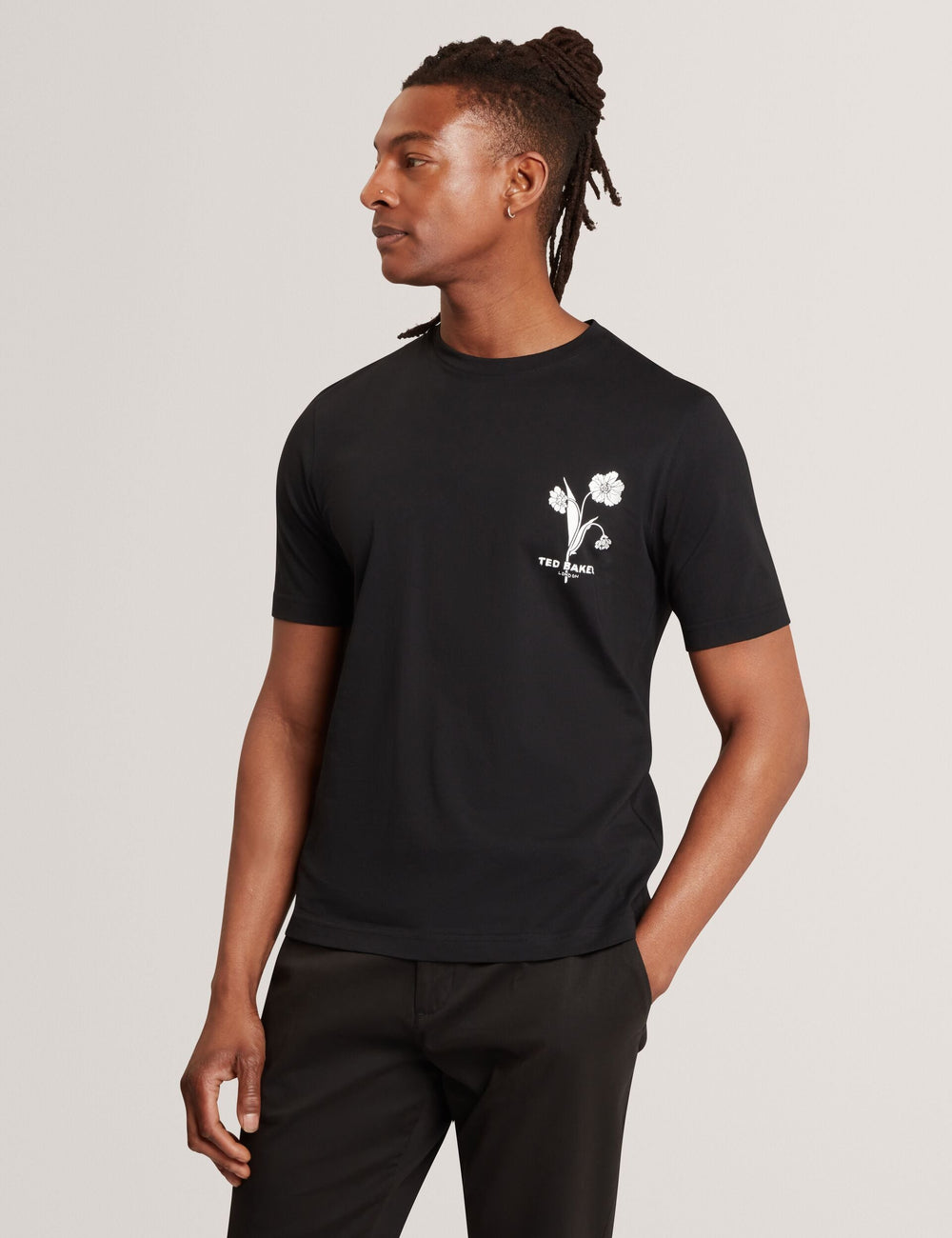 Men CAHEL Floral Logo Graphic Cotton T-Shirt - Ted Baker