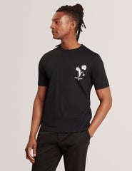 Men CAHEL Floral Logo Graphic Cotton T-Shirt - Ted Baker