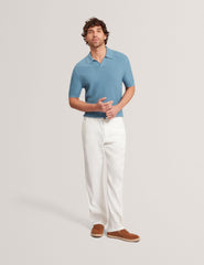 Men AINDREA Stitched Rib Open Neck Polo Shirt - Ted Baker