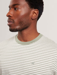 Men VEXRIN Textural Stripe Crew Neck Cotton T-Shirt - Ted Baker