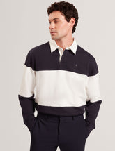 Men|Sale TRAVISS Block Stripe Jersey Cotton Rugby Shirt - Ted Baker