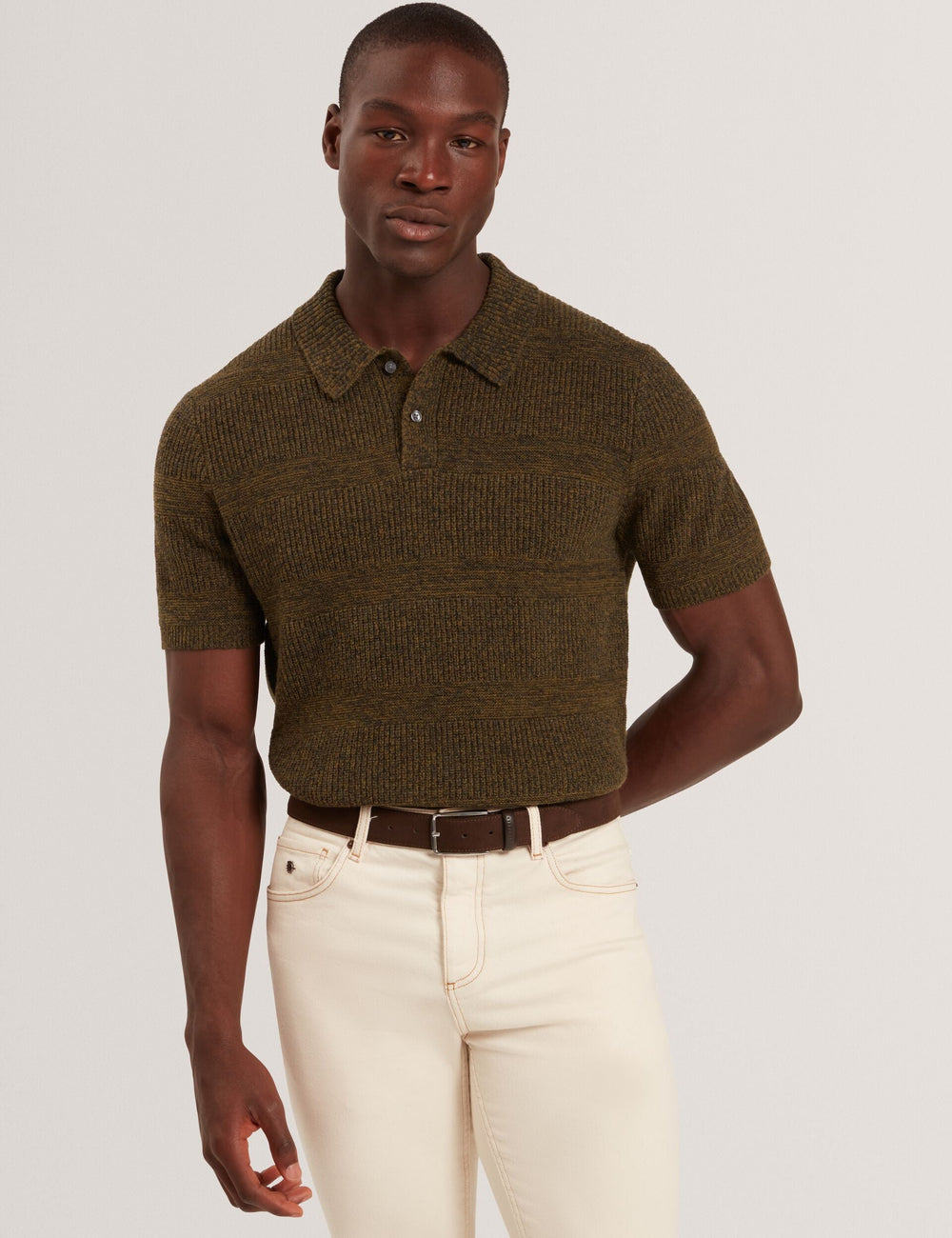 Men|Sale MAVIK - Short Sleeve Twist Stitch Detail Polo - Ted Baker