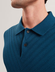 Men|Sale CHAPAL Chevron Texture Knit Short Sleeve Polo - Ted Baker