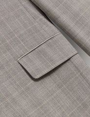 Men JAYSON - Slim Fit Grey Check Wool Suit Jacket - Ted Baker